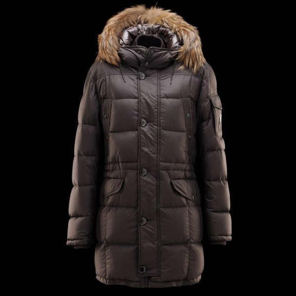 Moncler Uomo Collare Mock Simple cappotti neri